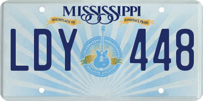 MS license plate LDY448