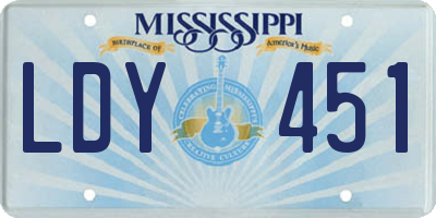 MS license plate LDY451