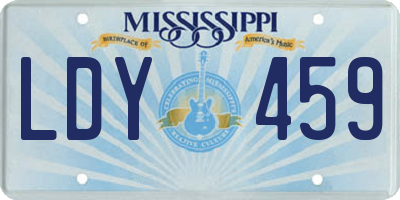 MS license plate LDY459