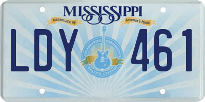 MS license plate LDY461