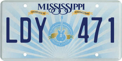 MS license plate LDY471