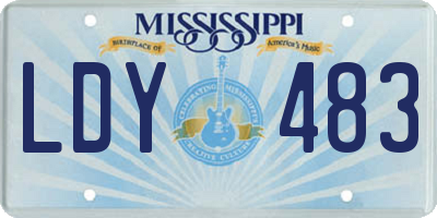 MS license plate LDY483