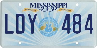 MS license plate LDY484