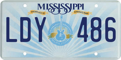 MS license plate LDY486