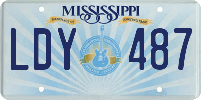 MS license plate LDY487