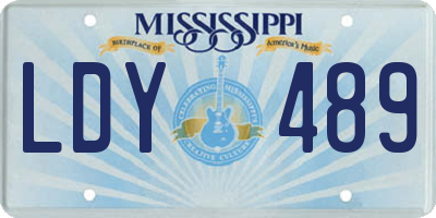 MS license plate LDY489
