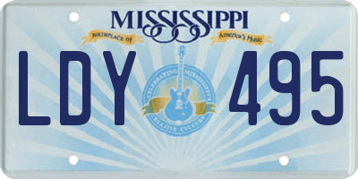 MS license plate LDY495