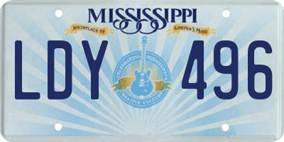 MS license plate LDY496