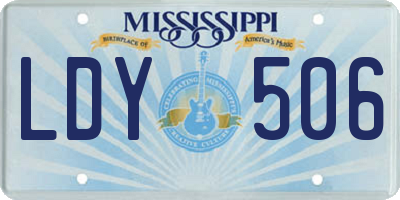 MS license plate LDY506