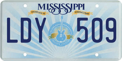 MS license plate LDY509