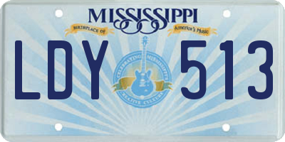 MS license plate LDY513