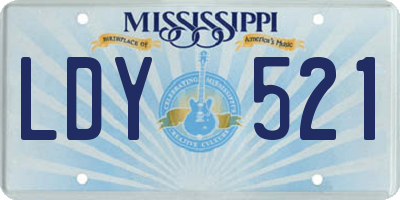 MS license plate LDY521