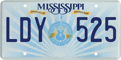 MS license plate LDY525