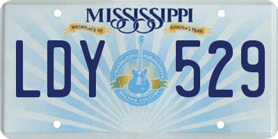 MS license plate LDY529