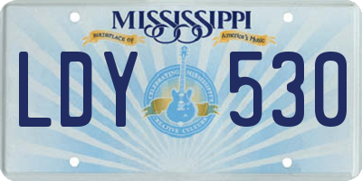 MS license plate LDY530
