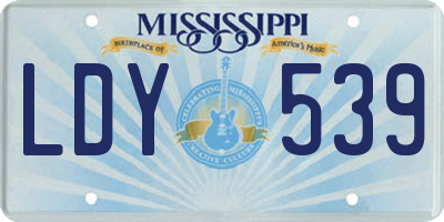 MS license plate LDY539