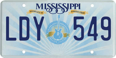 MS license plate LDY549