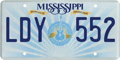 MS license plate LDY552