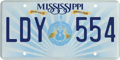 MS license plate LDY554