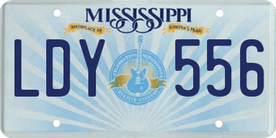 MS license plate LDY556