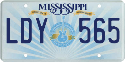 MS license plate LDY565