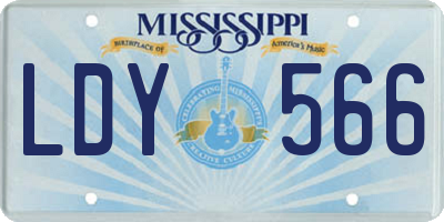 MS license plate LDY566