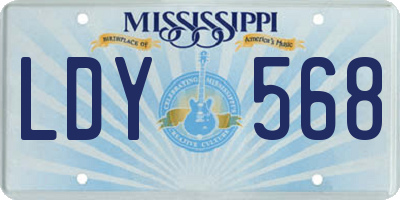 MS license plate LDY568