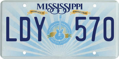 MS license plate LDY570