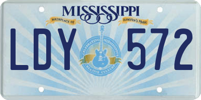 MS license plate LDY572