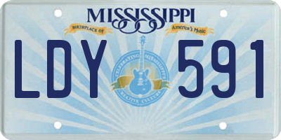 MS license plate LDY591