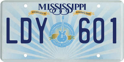 MS license plate LDY601