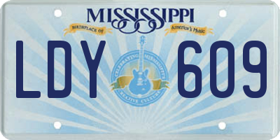 MS license plate LDY609