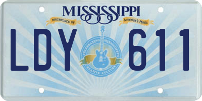 MS license plate LDY611