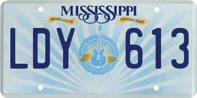 MS license plate LDY613
