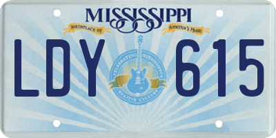 MS license plate LDY615
