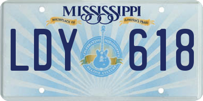 MS license plate LDY618