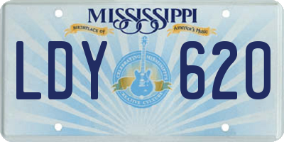 MS license plate LDY620
