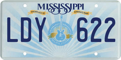 MS license plate LDY622