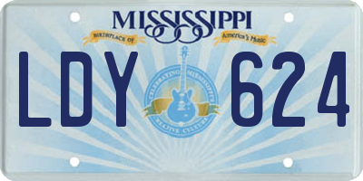 MS license plate LDY624