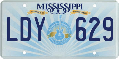 MS license plate LDY629
