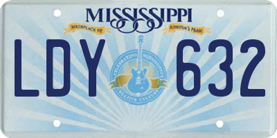 MS license plate LDY632