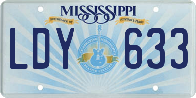 MS license plate LDY633