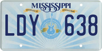 MS license plate LDY638