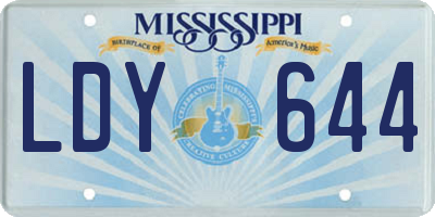 MS license plate LDY644