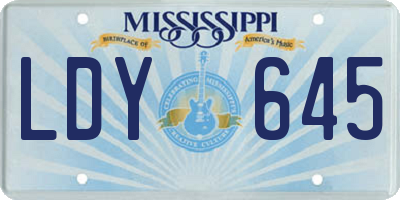 MS license plate LDY645