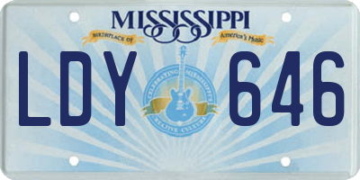 MS license plate LDY646