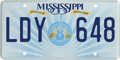 MS license plate LDY648
