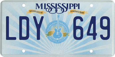 MS license plate LDY649
