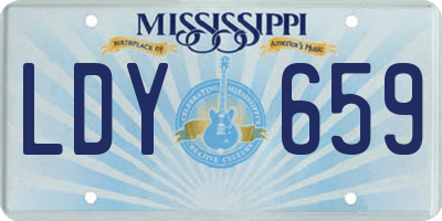MS license plate LDY659