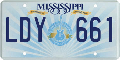 MS license plate LDY661